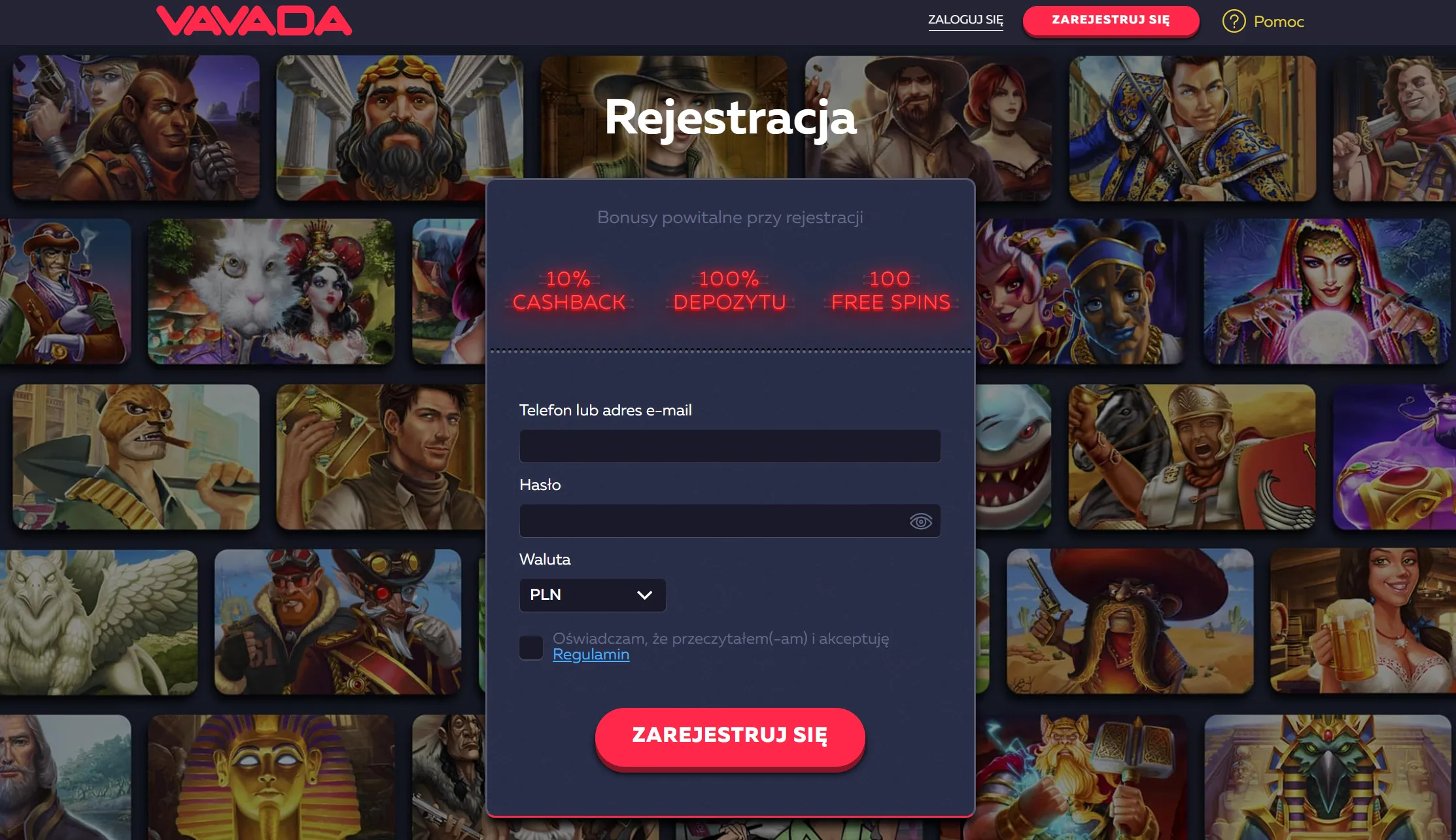 Jak zarejestrować konto w Kasyno Vavada